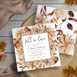 Fall Elegant Bridal Shower Invitation<br><div class="desc">This elegant wedding invitation features a beautiful frame of hand-painted boho watercolor burnt orange and terracotta leaves,  cream and beige dahlias,  and beautiful rust-colored roses on a white background. Find matching items in the White Autumn Romance Collection.</div>