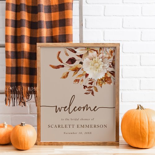 Fall Elegant Bridal Shower Poster