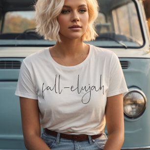 Fall-elujaa Trendy Minimalist Fall-Hallelujah  T-Shirt