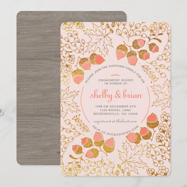 Fall Engagement Invitation (Front/Back)