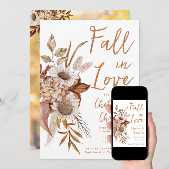 Fall Engagement Party Invitation Zazzle