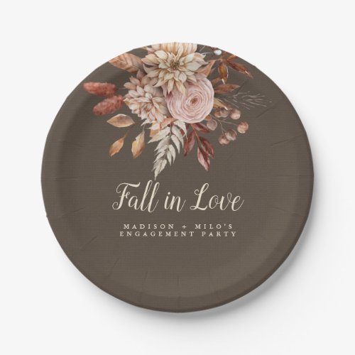 Fall Engagement Party Paper Plates