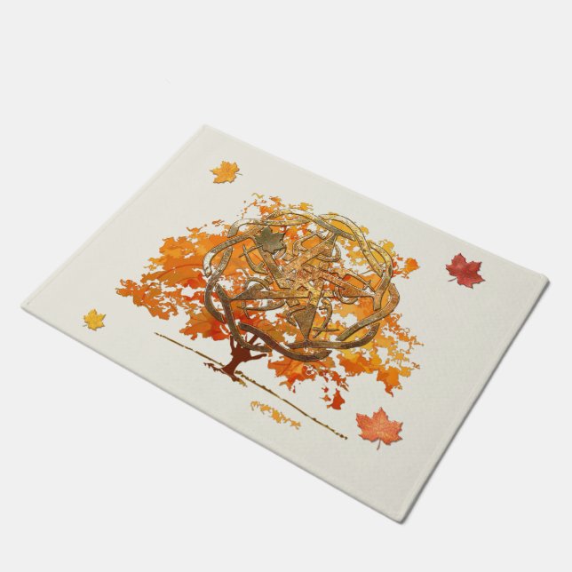 Fall Equinox Pagan Wiccan Doormat (Angled)