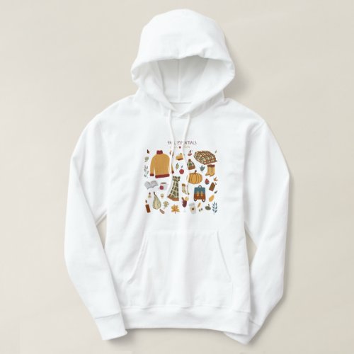 Fall Essentials Digital Drawing Hoodie