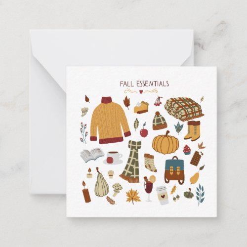Fall Essentials Digital Drawing Note Card