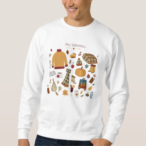 Fall Essentials Digital Drawing Sweatshirt