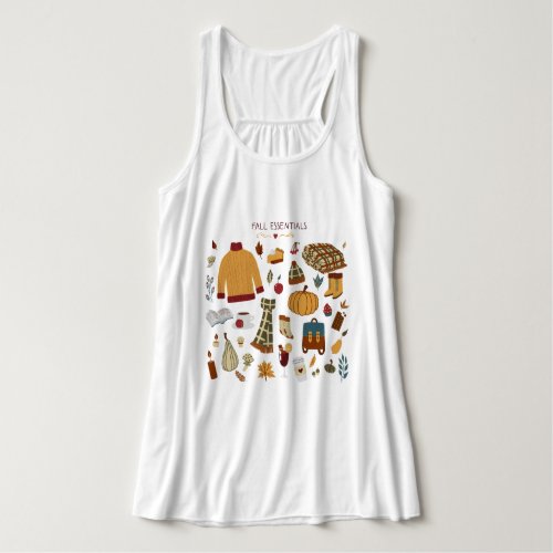 Fall Essentials Digital Drawing Tank Top