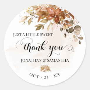 Thank You For Coming Wedding Stickers & Labels