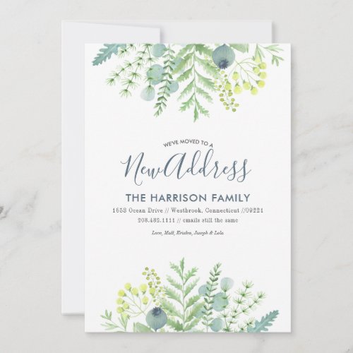 Fall Eucalyptus Floral Moving Announcement