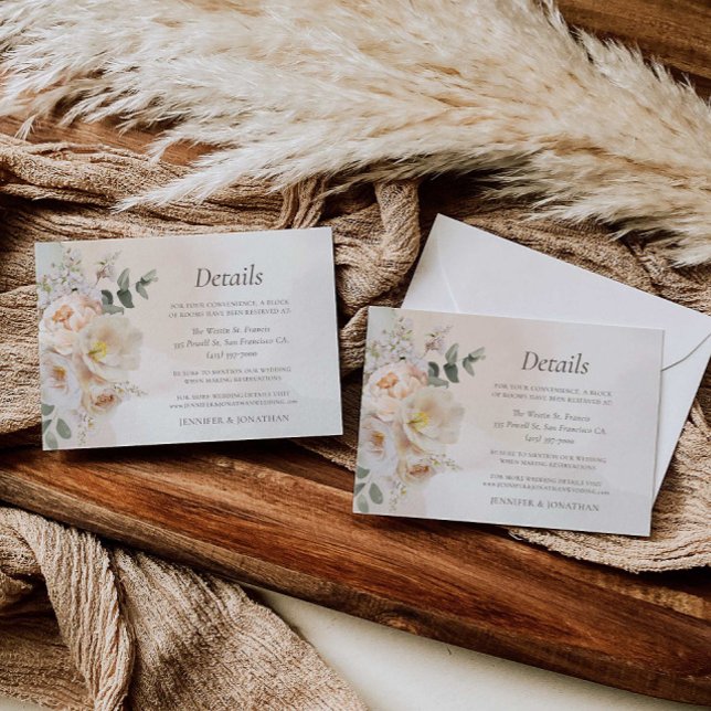 Fall Eucalyptus Floral Wedding Details Enclosure Card (Creator Uploaded)