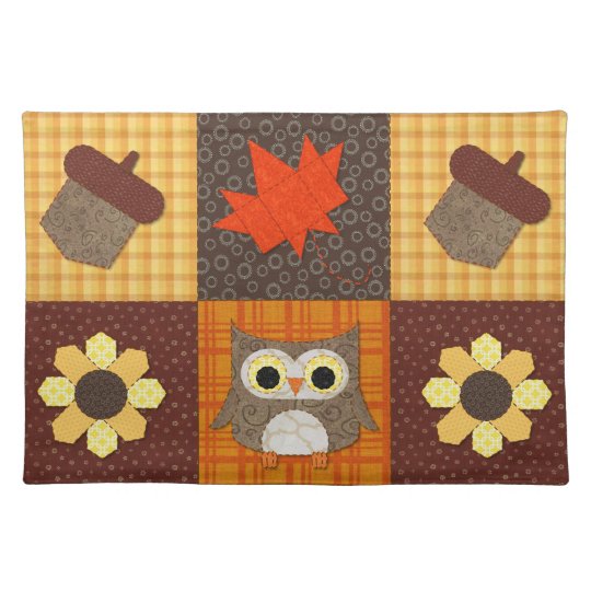 Fall Fabric Collage Placemat