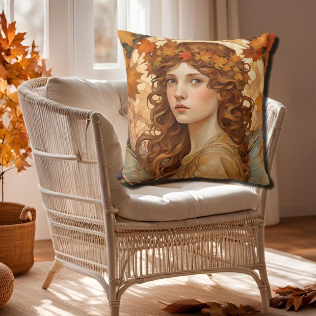 fall fairy -artisic throw pillow (Creator Uploaded)