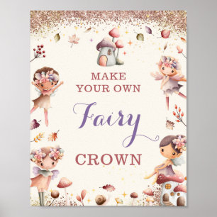 Fall Fairy Birthday Party Games Sign - 8x10