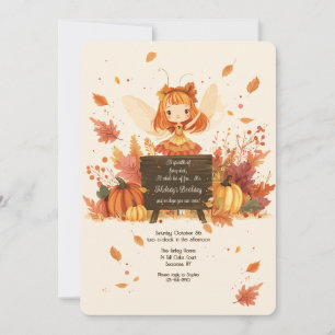 Fall Fairy Birthday Party Invitation