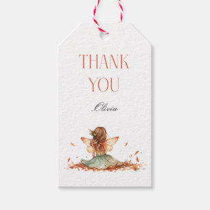 Fall Fairy First Birthday Thank You with a Fox Gift Tags