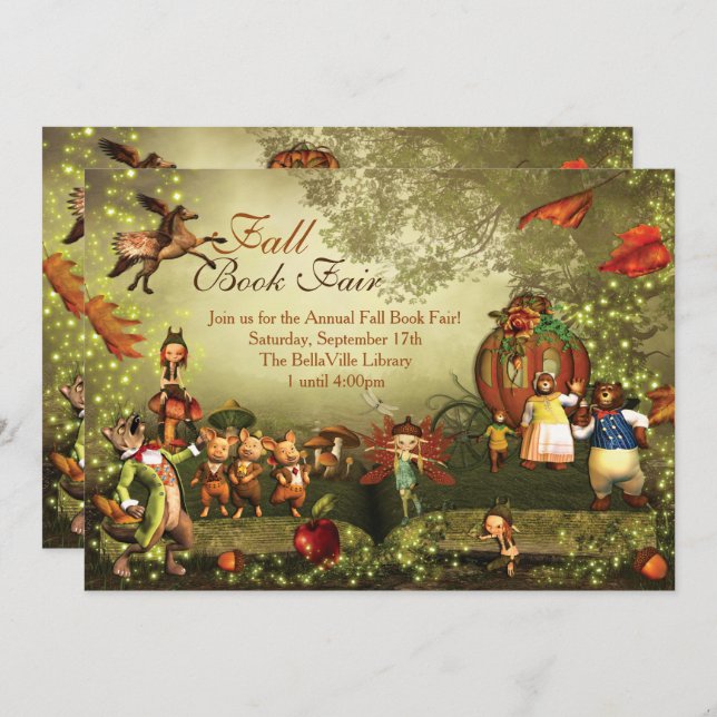Fall Fairytale Invitation (Front/Back)