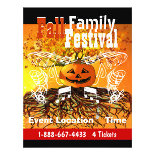 Fall  Family Festival Halloween Fall Event Flyer