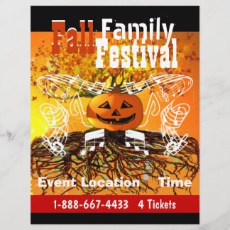 Fall  Family Festival Halloween Fall Event Flyer