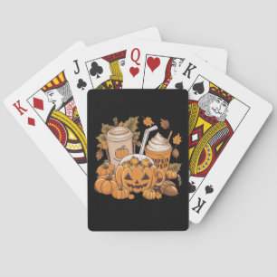 Fall Family Halloween Thanksgiving Cute Autumn Poker Cards