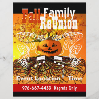 Fall  Family ReUnion Halloween Fall Event Flyer