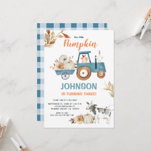 Fall Farm Our Little Pumpkin Birthday Invitation