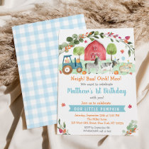 Fall Farm Pumpkin Birthday Invitation