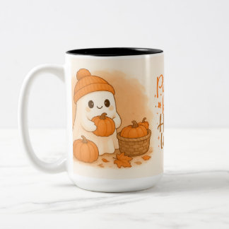Fall Farmhouse Cute Ghost Coffee Mug Wrap | Autumn