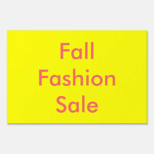Fall Fashion Sale Sign (Front)