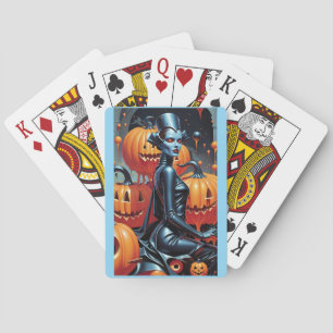 Fall Fashion's Weekend Witch Queen Poker Cards