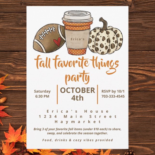 Fall Favorite Things Party Football Latte Pumpkin (Creator Uploaded)