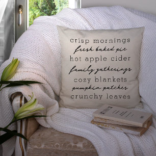 Fall Favorites Throw Pillow