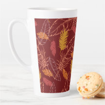 Fall Feathers Latte Mug