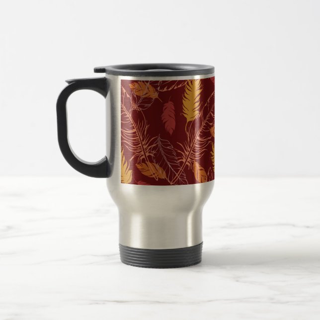Fall Feathers Travel Mug (Left)