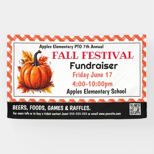 Fall fest Fundraiser PTO PTA Church Banner