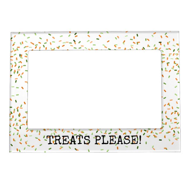 Fall Fest Halloween Treats Please Costume Photo Magnetic Frame (Front)