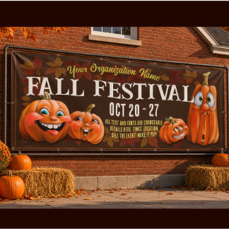 Fall Festival Banner, Pumpkin Party, Halloween Banner