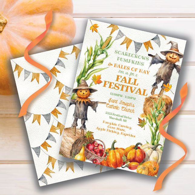 Fall Festival Block Party Religious Organization Invitation (Creator Uploaded)