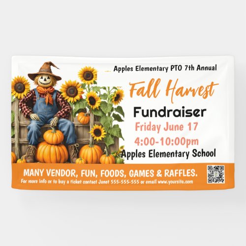 FALL FESTIVAL Fundraiser PTO PTA Church Banner