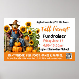 FALL FESTIVAL Fundraiser PTO PTA Church Banner Poster