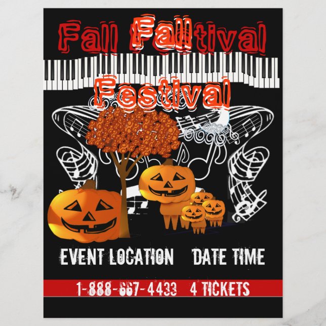 Fall Festival Halloween Event or Fall Event Flyer (Front)