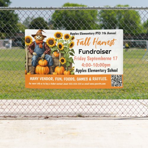 FALL FESTIVAL harvest Fundraiser PTO PTA Church Banner