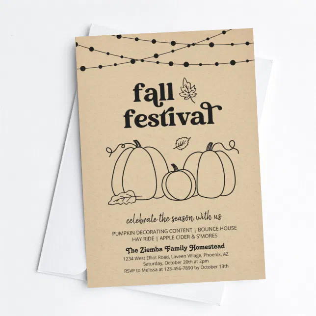 Fall Rally Invite Fall Festival Invitation | Zazzle