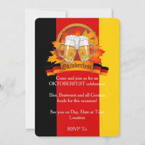 Fall Festival Oktoberfest Party Invitations