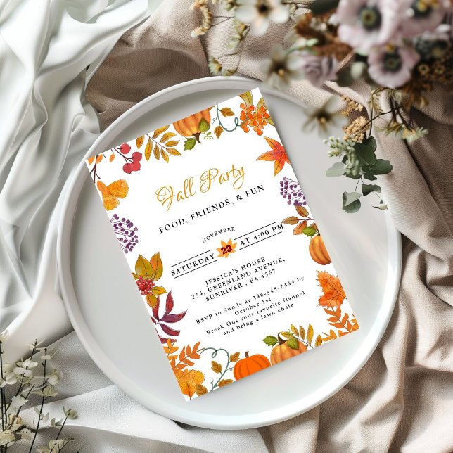 Fall Festival party bonfire neighborhood party  Invitation (Creator Uploaded)