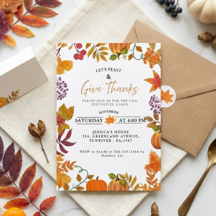 Fall Festival party bonfire neighborhood party Invitation