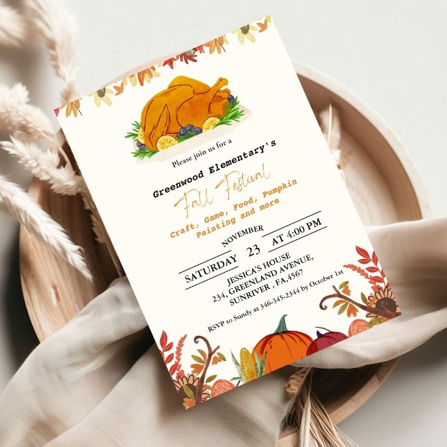 Fall Festival party bonfire School Community Event Invitation (Creator Uploaded)