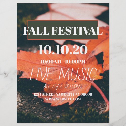Fall Festival Party Flyer Poster