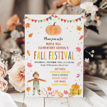 Fall Festival Pumpkin Leaf Invitation