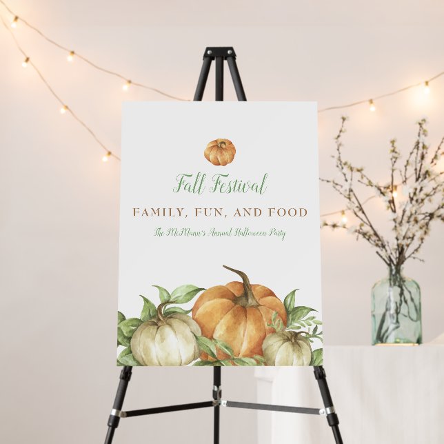 Fall Festival Pumpkin Welcome Sign (In Situ (Stand))