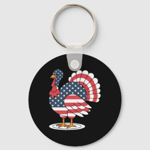 Fall Festive Camo Perfect Turkey Day Tee For Patri Keychain